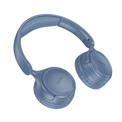 Wireless Ακουστικά Stereo Hoco W66 Wave v5.4 300mAh 32hr Χρήσης με Μικρόφωνο Μπλε