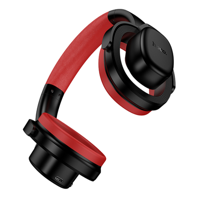 Wireless Ακουστικά Stereo Hoco W67 Rhyme Open Ear v5.4 300mAh 32hr Χρήσης με Μικρόφωνο Μαύρα Κόκκινα