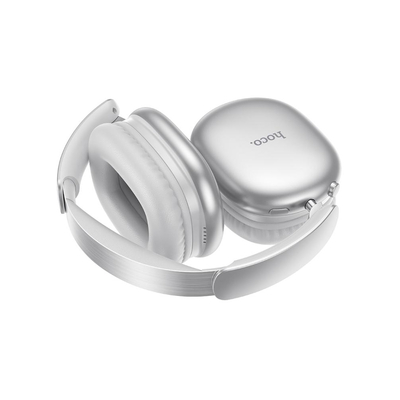 Wireless Ακουστικά Stereo Hoco W73 Graceful HiFi Audio v6.0 400mAh 45 Ώρες Ομιλίας AUX USB-C Ασημί