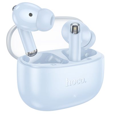 Wireless Hands Free Hoco EQ12 Rima TWS V5.3 350mAh 7 Ώρες Λειτουργίας με Πλήκτρο Ελέγχου και Συμβατό με Siri Μπλε