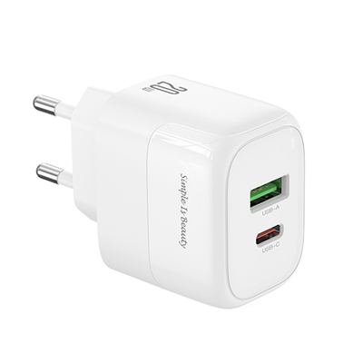 XO XO L137 (EU) PD20W / QC18W  (1 USB-A+1 USB-C) FAST CHARGING CHARGER