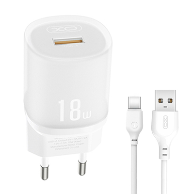 XO XO L157 (EU) QC3.0 18W CHARGING CHARGER WITH TYPE-C CABLE (NB103)
