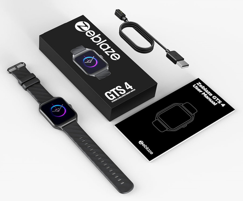 ZEBLAZE smartwatch GTS 4, heart rate, 1.94" AMOLED, IP68, μαύρο