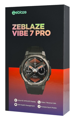 ZEBLAZE smartwatch Vibe 7 Pro, heart rate, 1.43" AMOLED, 3 ATM, ασημί